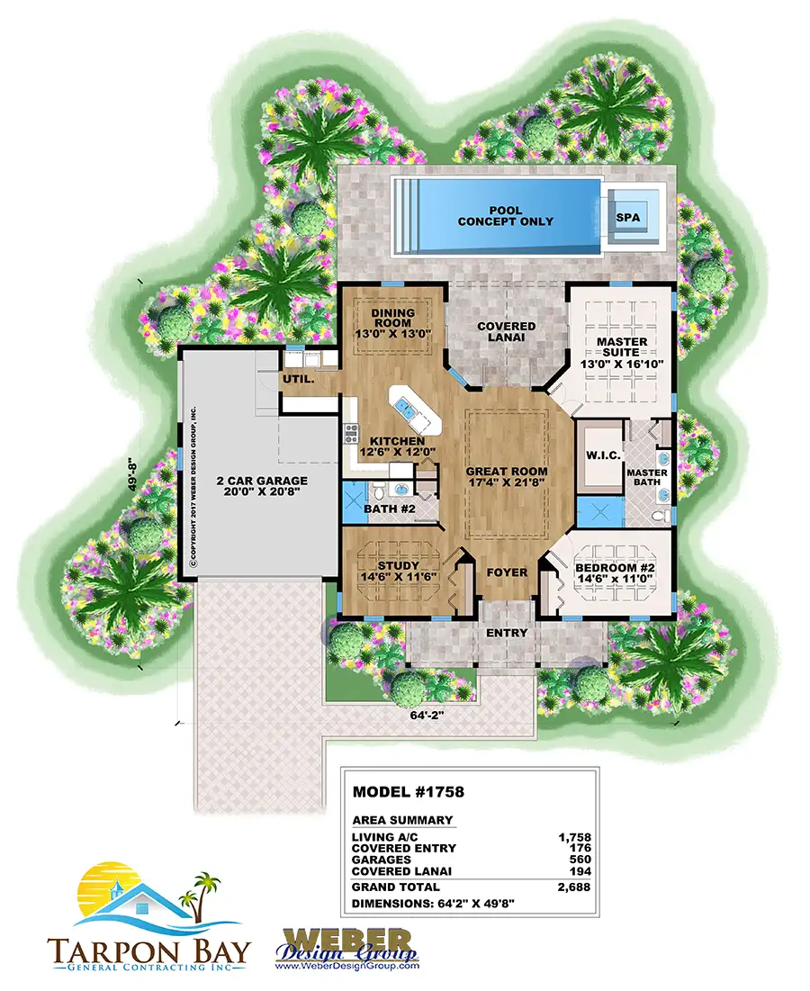 Home Model # 1758 Floor Plan