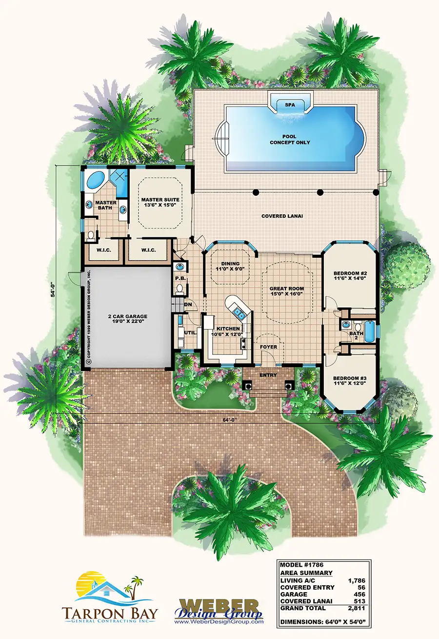 Home Model # 1786 Floor Plan